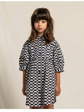 Finger In The Nose Girls Checkers Dress